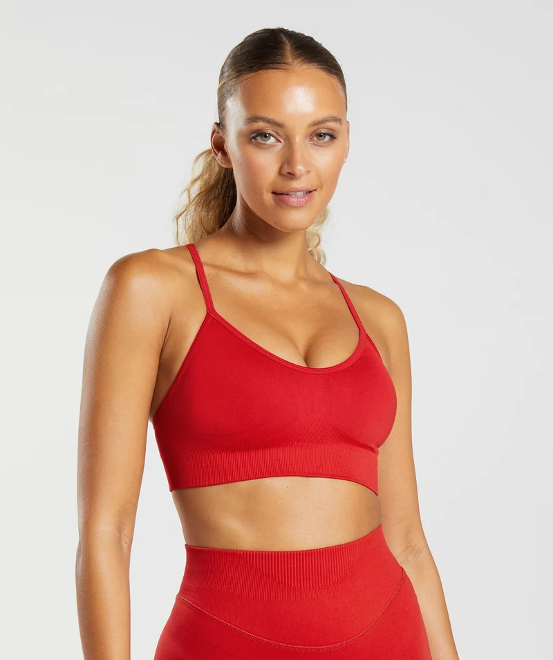 Gymshark Sweat Seamless Sports Bra - Red