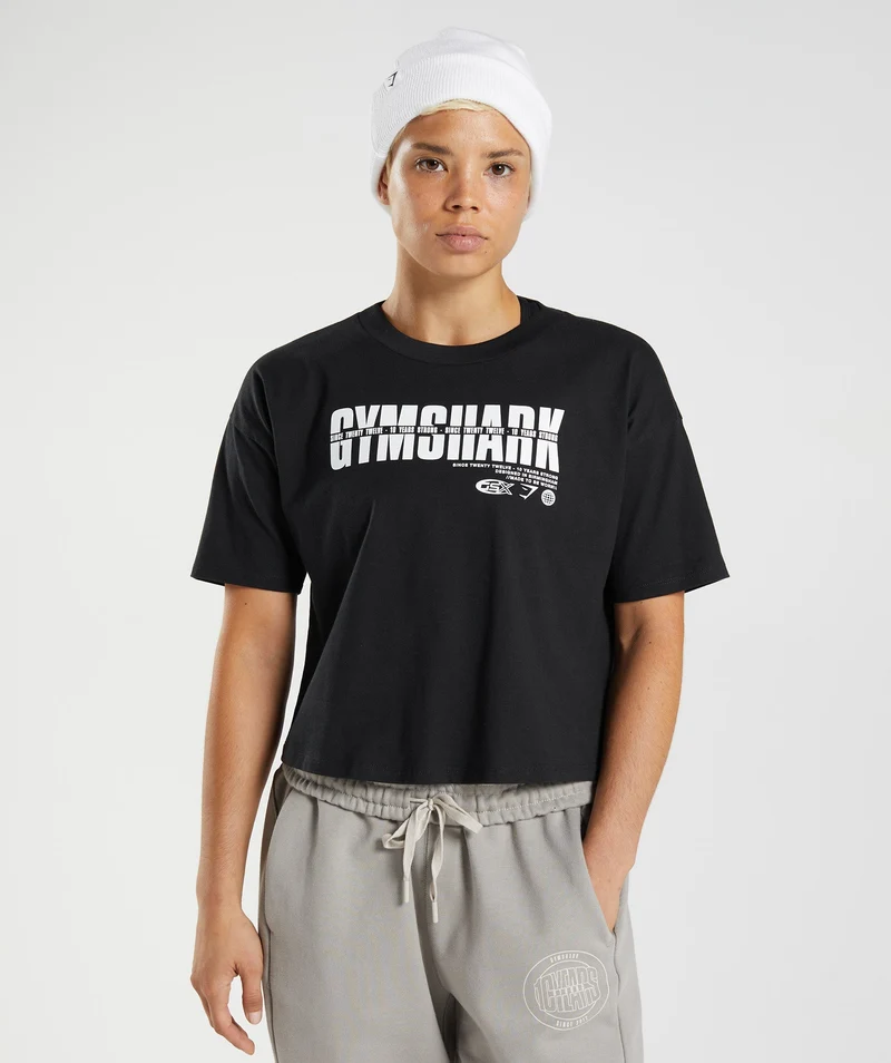 Gymshark GS 10 Year Midi Top - Black