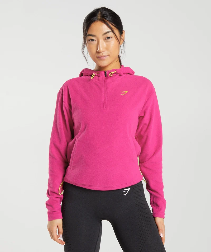 Gymshark Training Fleece 1/4 Zip - Magenta Pink