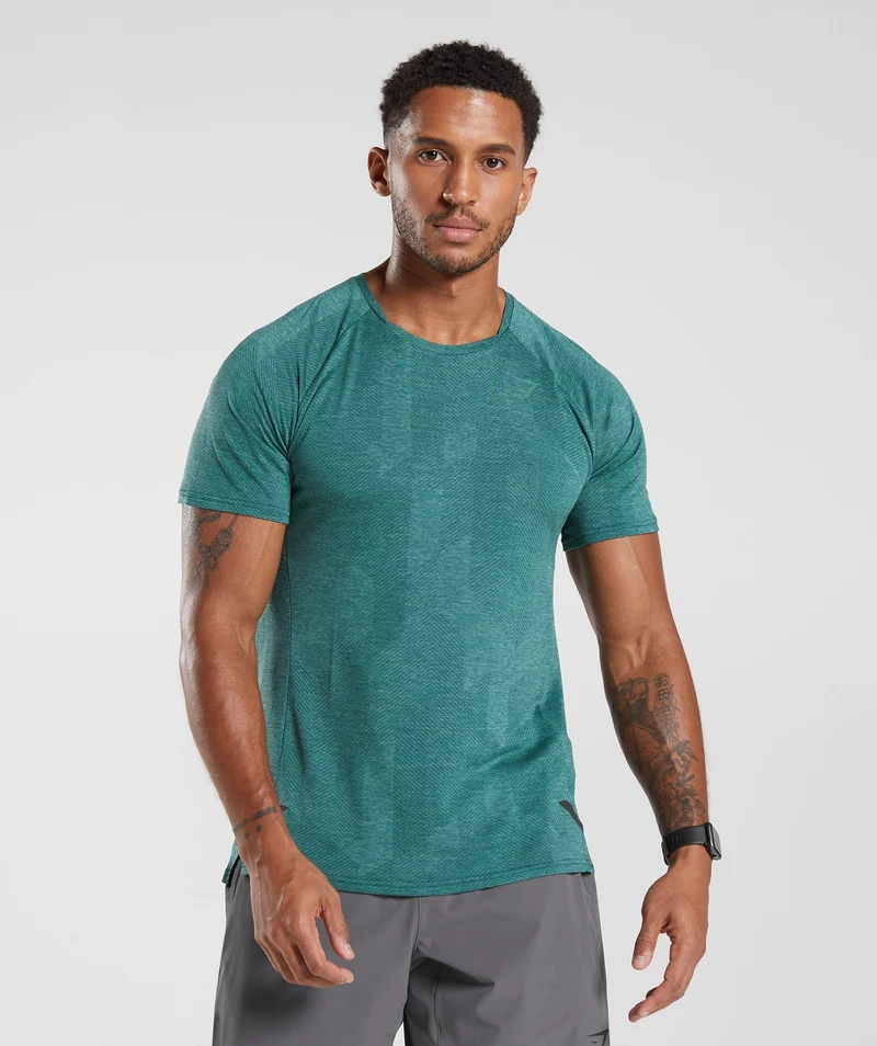 Gymshark Apex SS T-Shirt - Woodland Green/Hoya Green