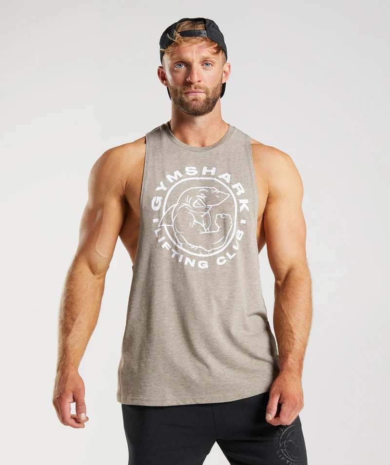 Gymshark Legacy Drop Arm Tank - Brown
