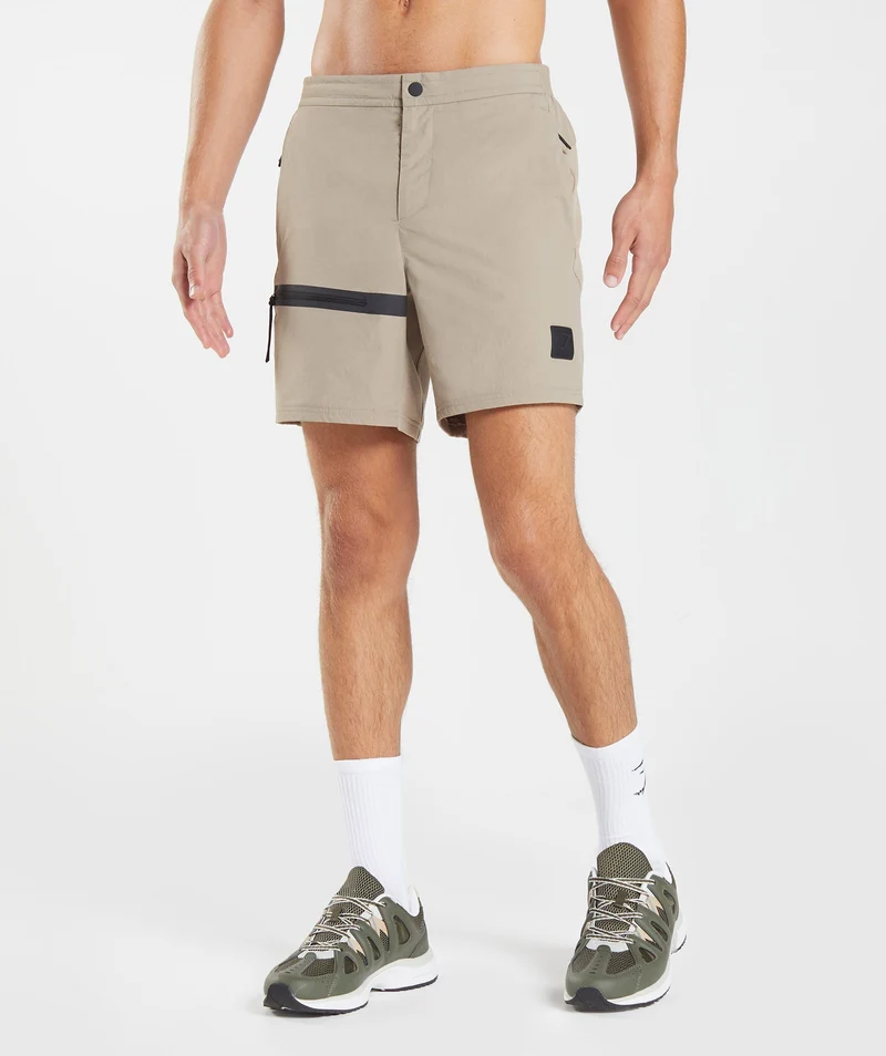Gymshark Retake Woven Short - Cement Brown