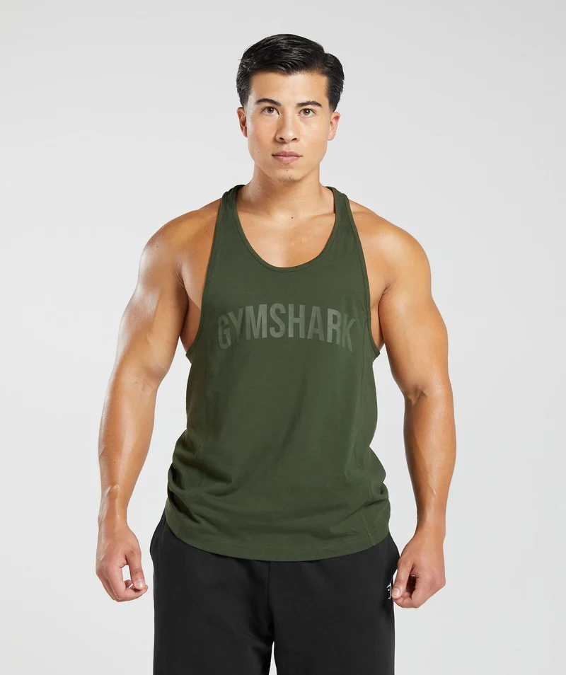 Gymshark Power Stringer - Moss Olive