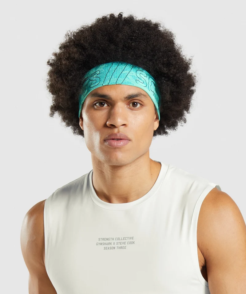 Gymshark//Steve Cook Headband - Blue