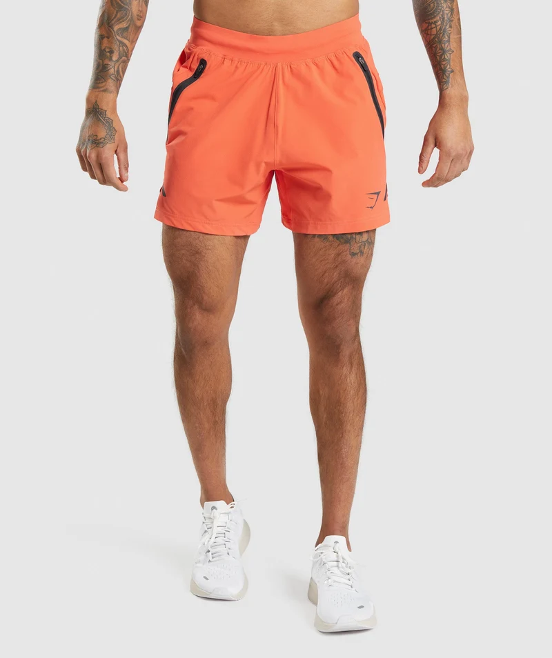 Gymshark Apex 5" Perform Short - Papaya Orange