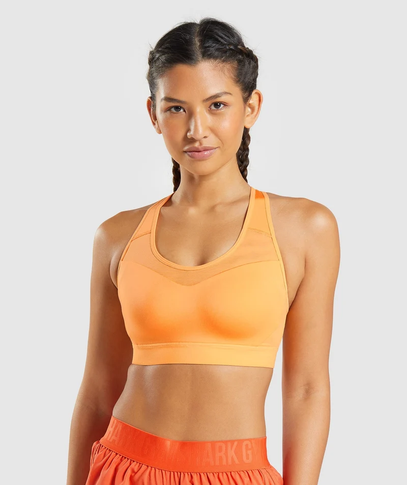 Gymshark Open Back Sports Bra - Orange
