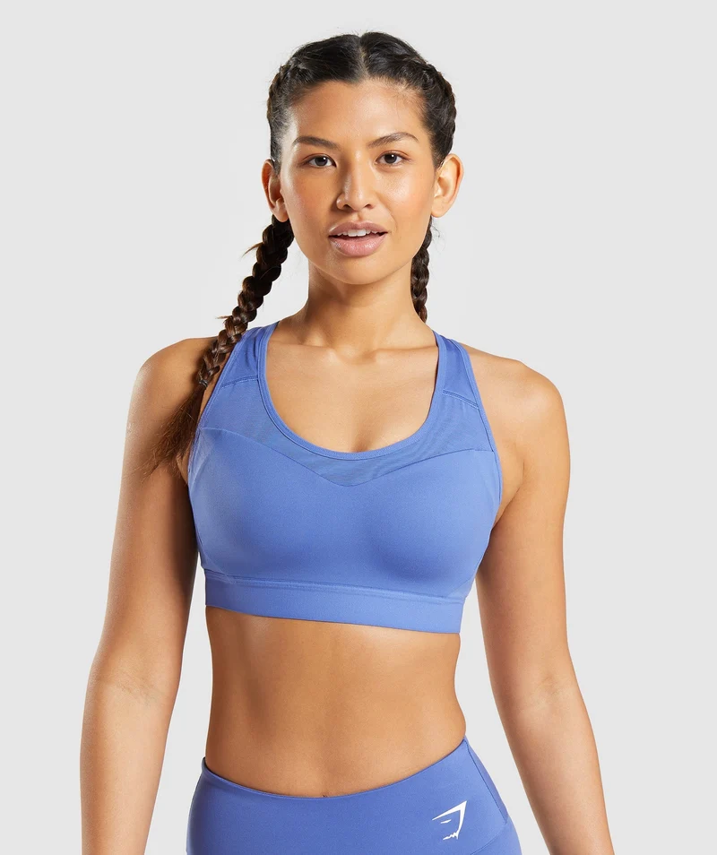 Gymshark Open Back Sports Bra - Blue