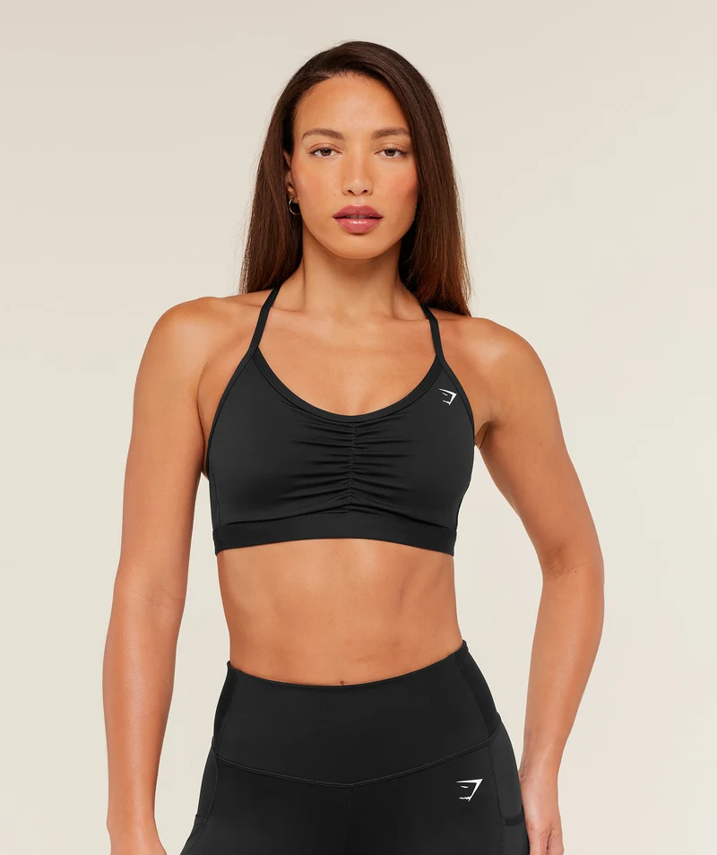 Gymshark Ruched Sports Bra - Black