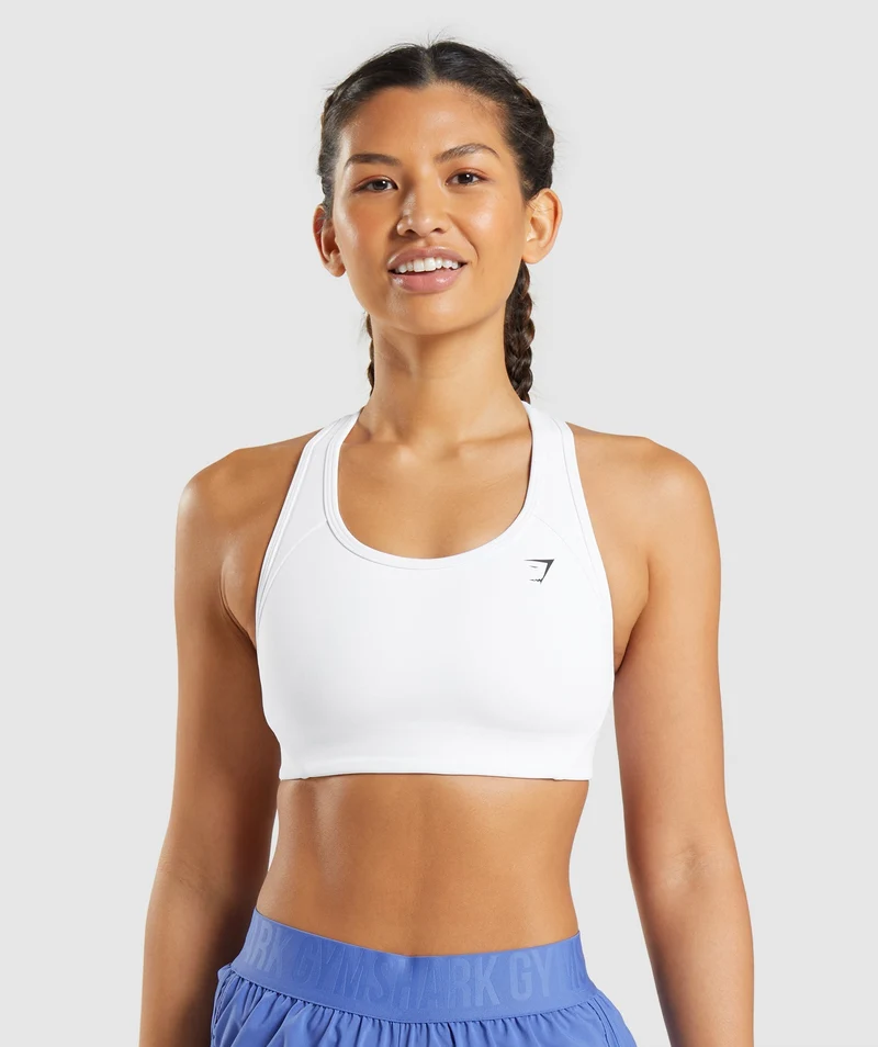 Gymshark Essential Racer Back Sports Bra - White
