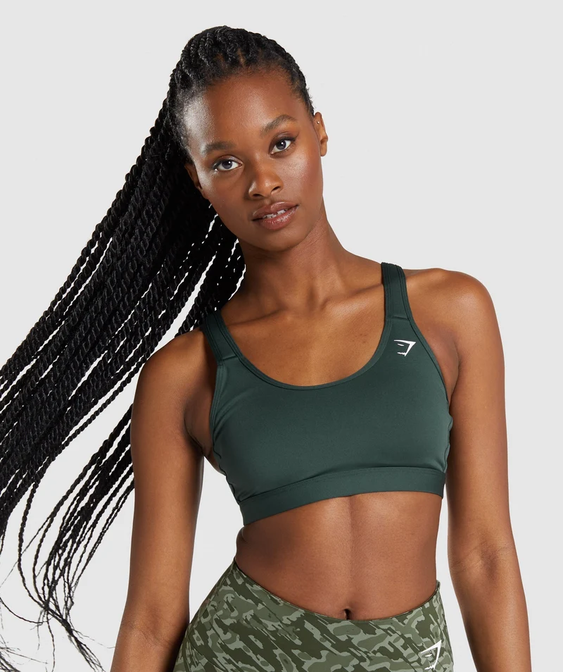 Gymshark Scoop Neck Sports Bra - Green