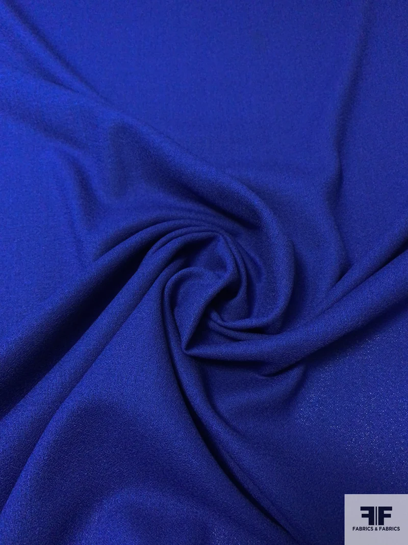Solid Wool Crepe - Dark Blue