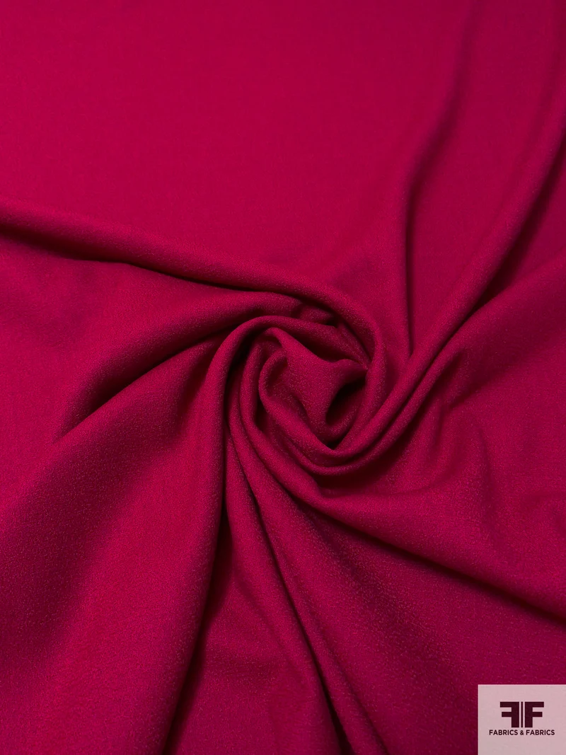 Solid Wool Crepe - Burgundy
