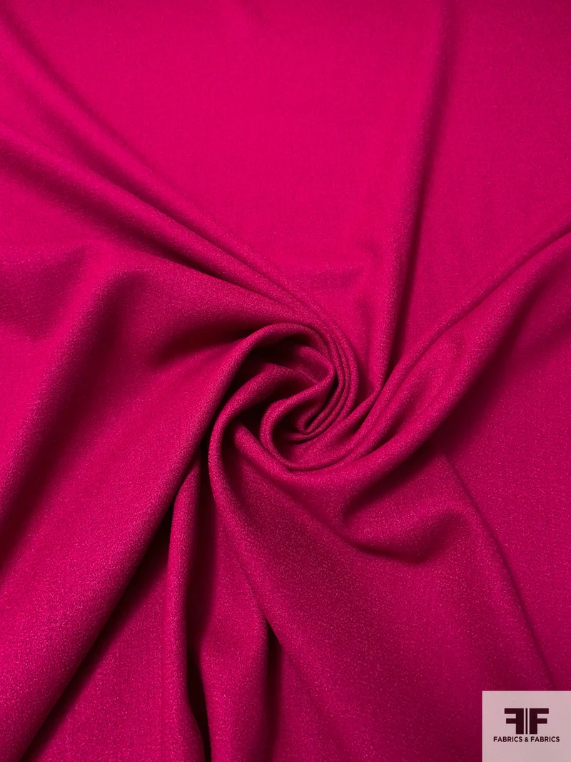 Solid Wool Crepe - Berry Magenta