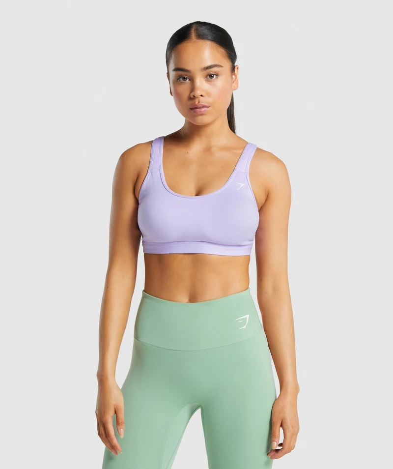 Gymshark Scoop Neck Sports Bra - Iris Purple