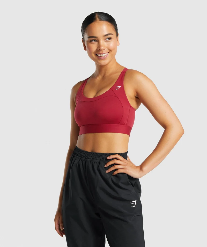Gymshark Racer Back Sports Bra - Red