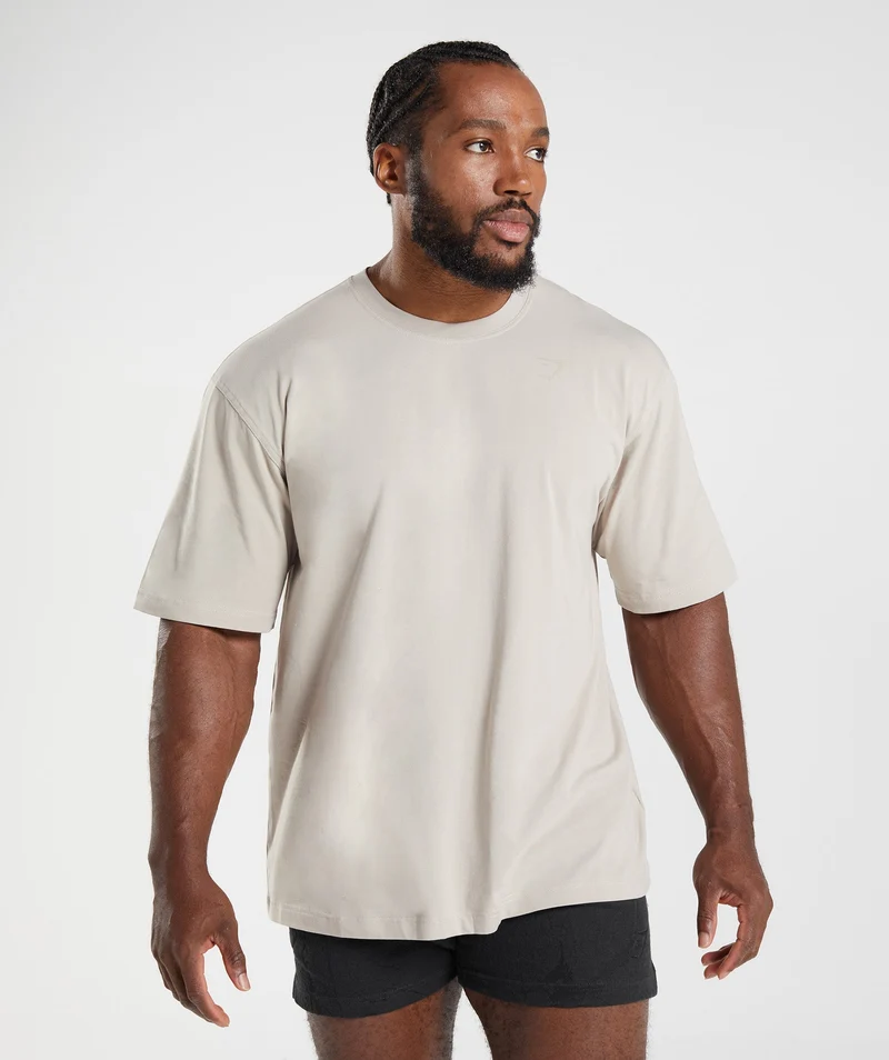 Gymshark Power T-Shirt - Pebble Grey
