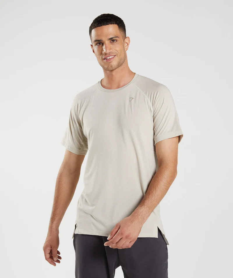 Gymshark Studio Breath T-Shirt - Pebble Grey