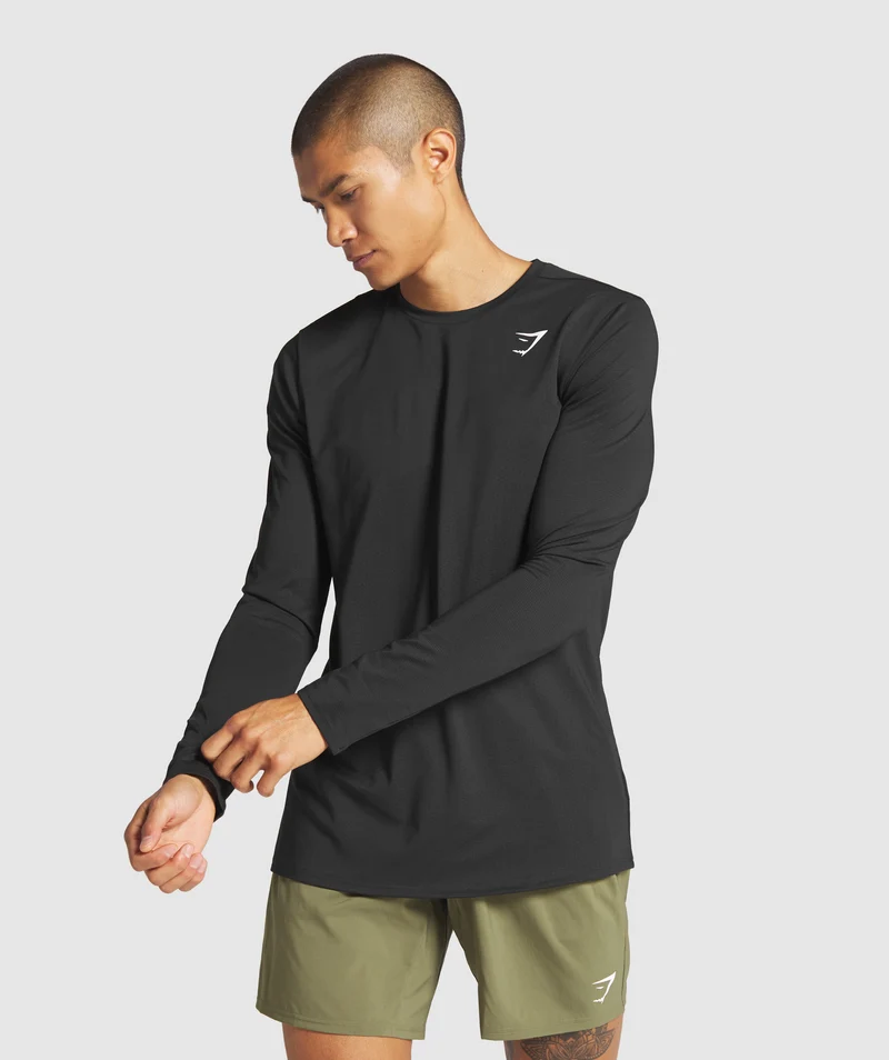 Gymshark Arrival Long Sleeve T-Shirt - Black