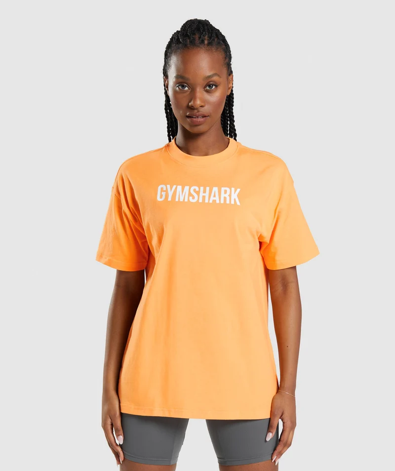 Gymshark Apollo Oversized SS T-Shirt - Orange