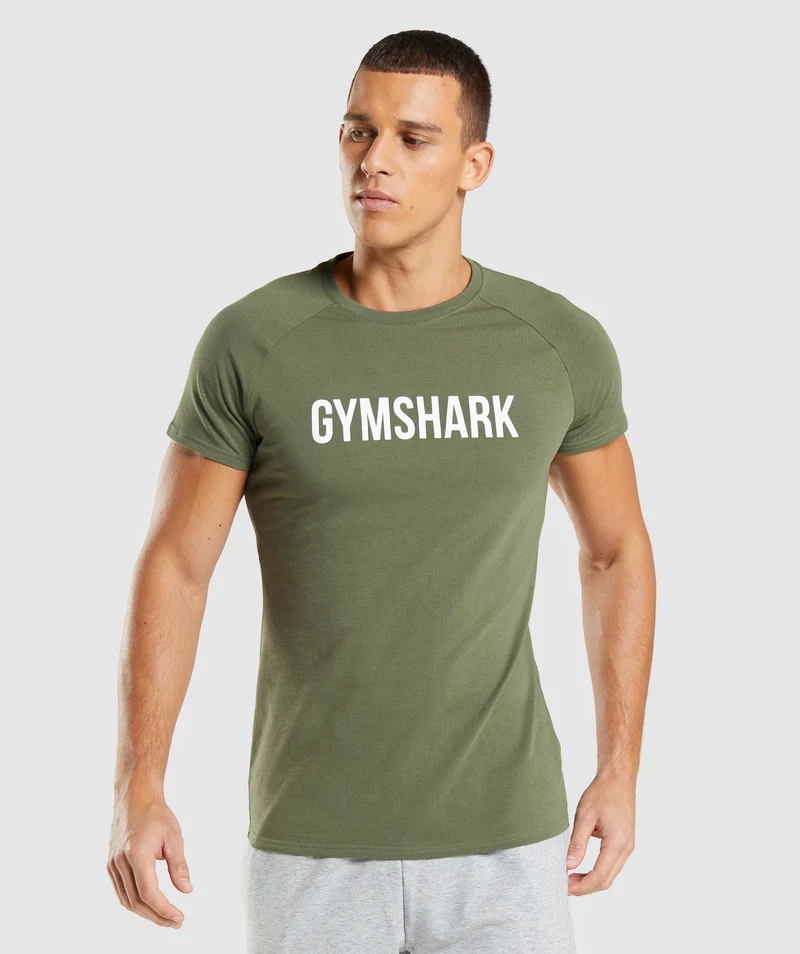 Gymshark Apollo Muscle Fit Short Sleeve T-Shirt - Core Olive