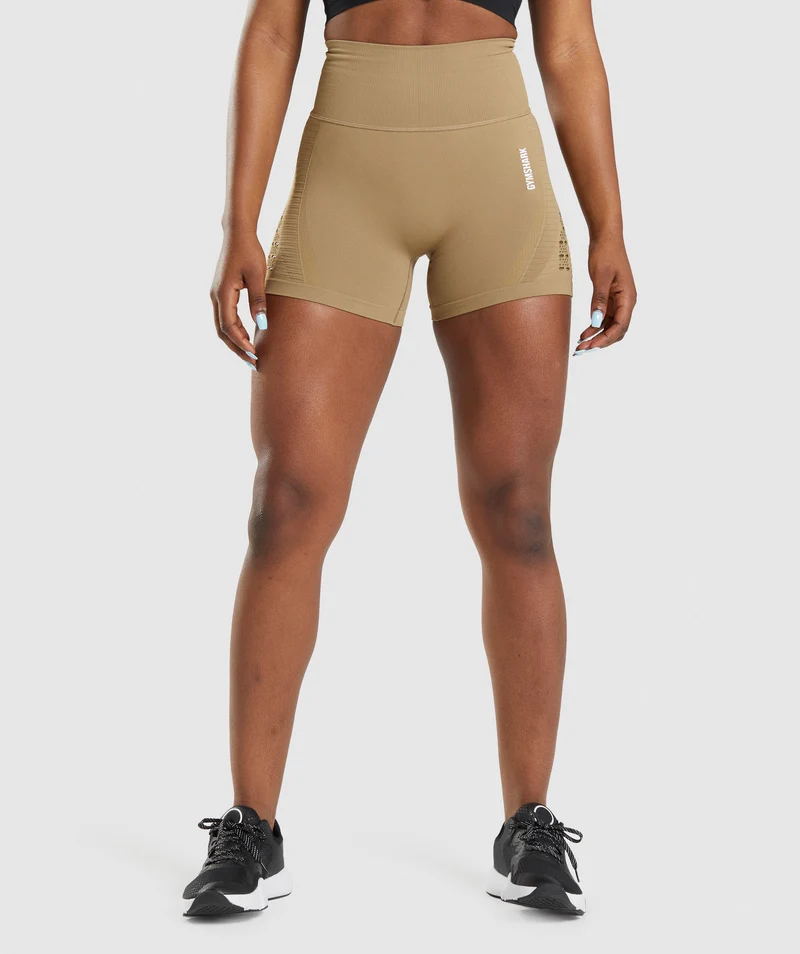 Gymshark Energy Seamless Shorts - Brown