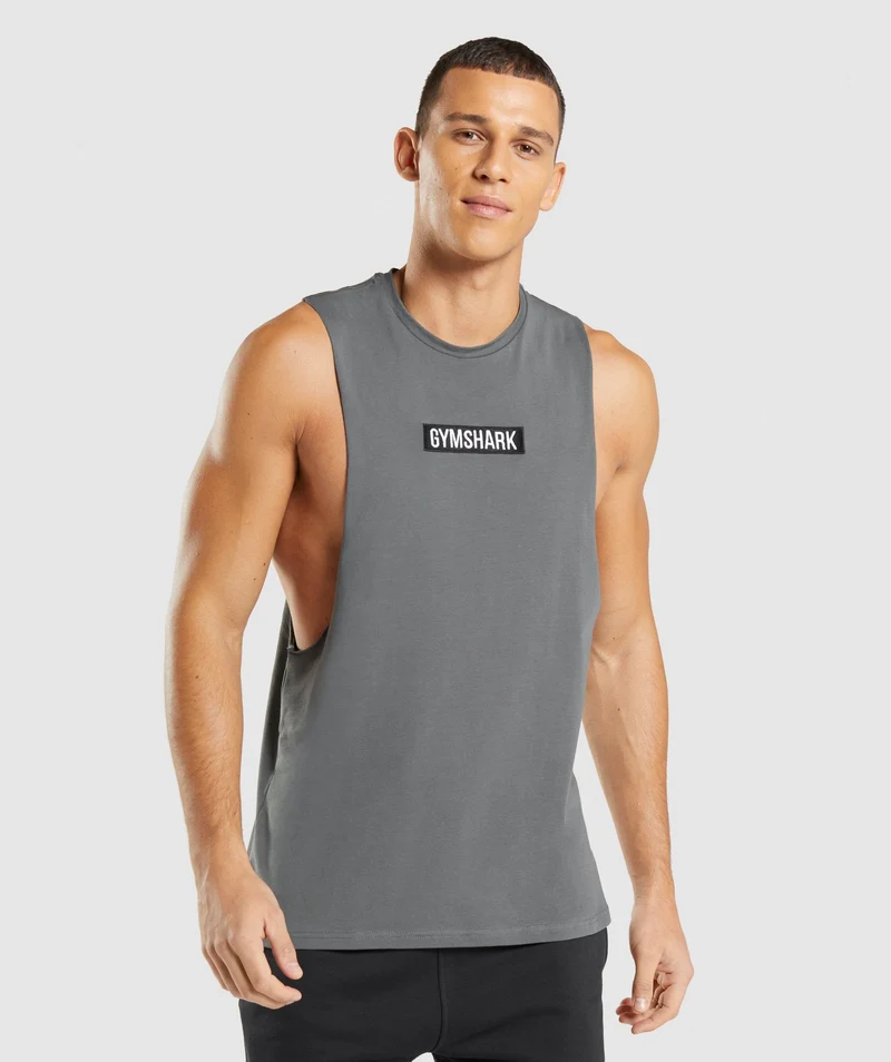 Gymshark Central Drop Arm Tank - Grey