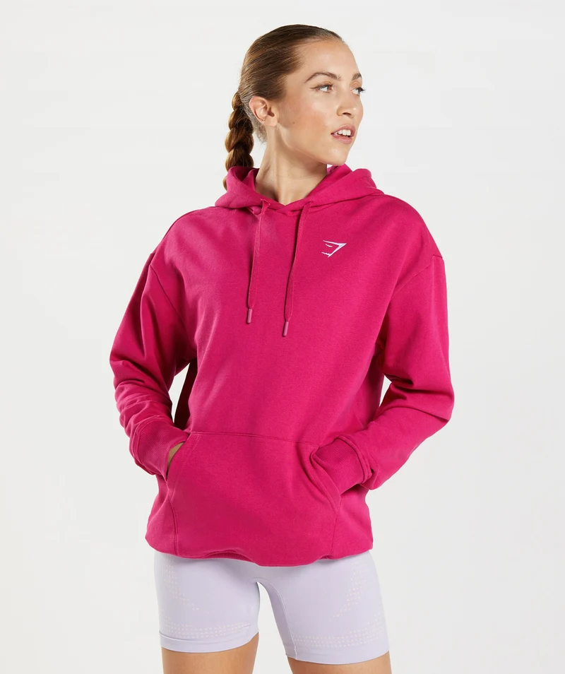 Gymshark Training Oversized Hoodie - Magenta Pink