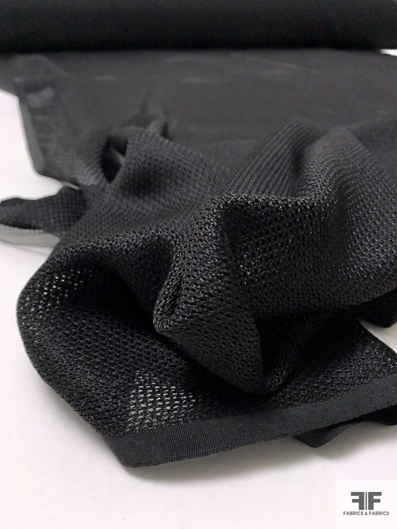 Made in Japan Soft Polyester Gauze - Black