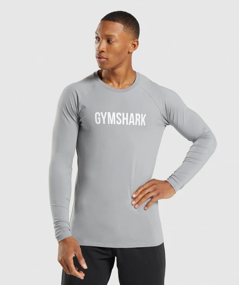 Gymshark Apollo Long Sleeve T-Shirt - Smokey Grey