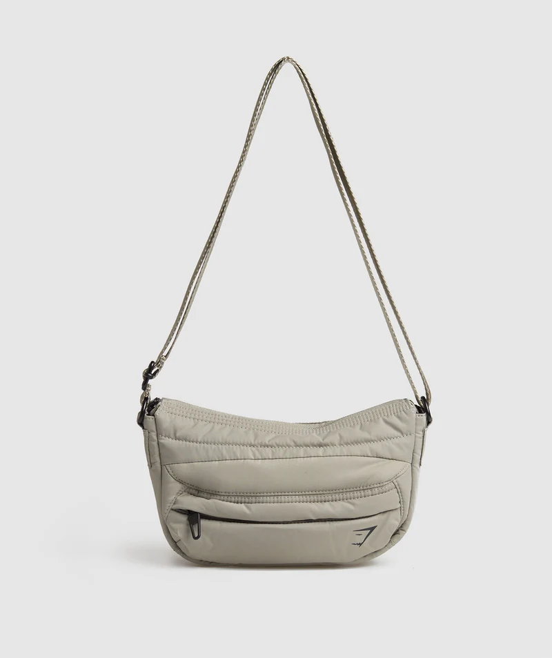 Gymshark Premium Lifestyle Shoulder Bag - Ecru Brown