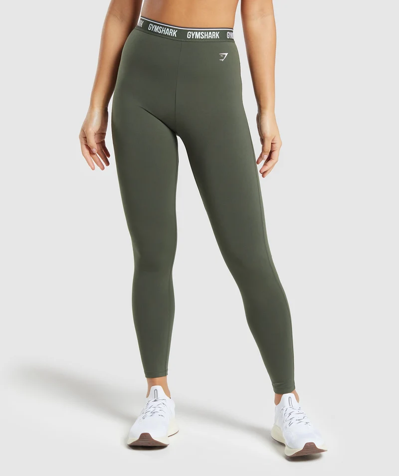 Gymshark Everyday Gymshark Waistband Leggings - Strength Green