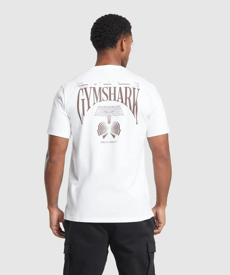 Gymshark Hybrid Wellness T-Shirt - White