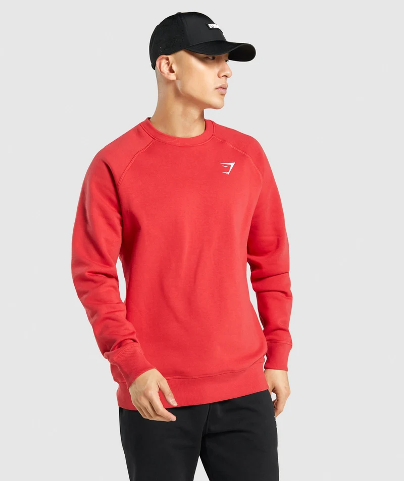 Gymshark Crest Sweatshirt - Red
