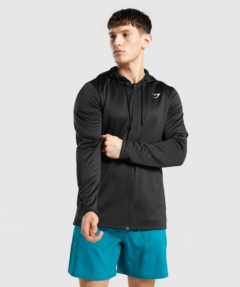 Gymshark Arrival Zip Up Hoodie - Black