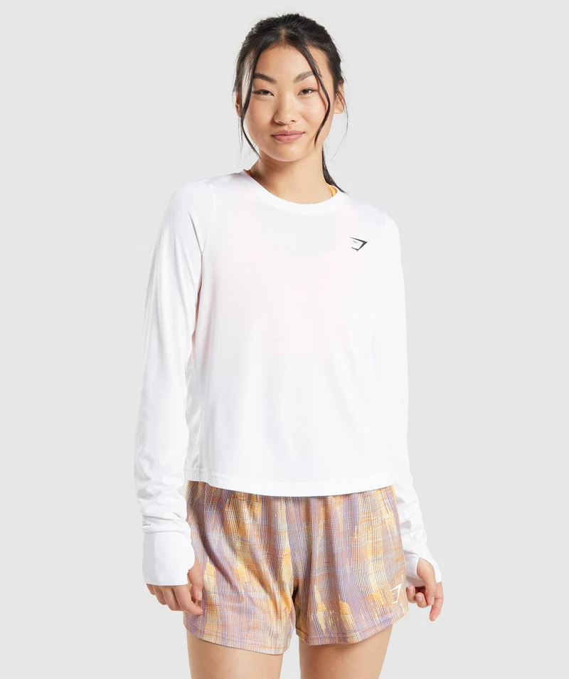 Gymshark Sport Loose Long Sleeve T-Shirt - White
