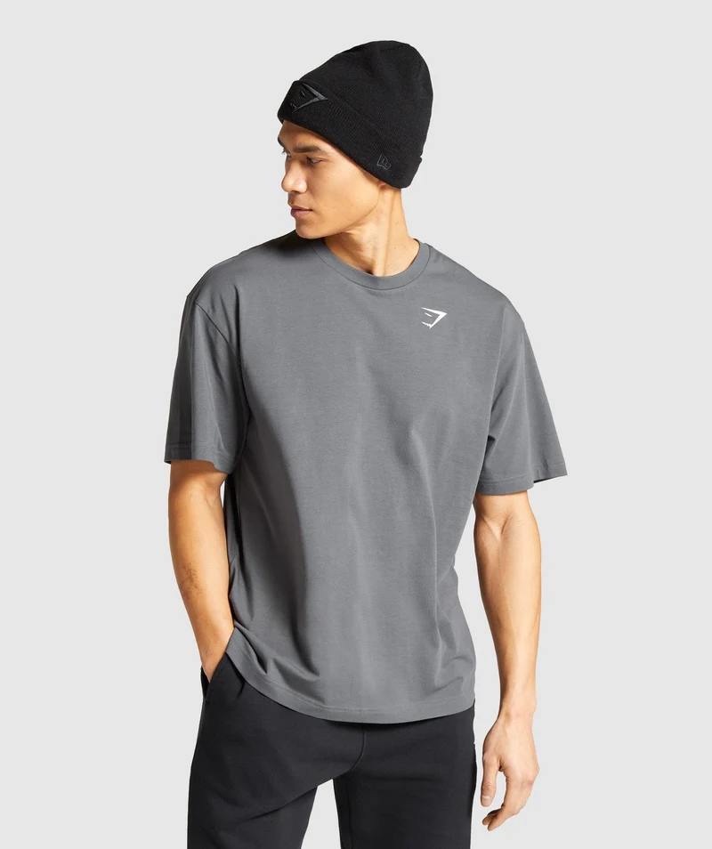 Gymshark Essential Oversized T-Shirt - Charcoal
