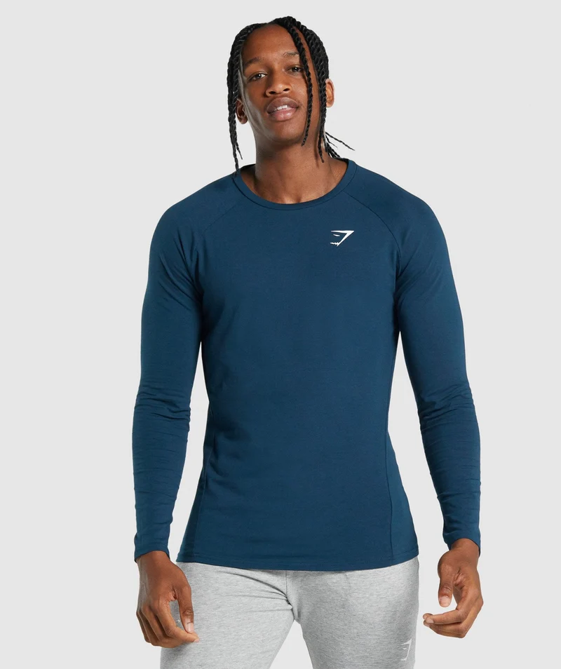 Gymshark Critical Long Sleeve T-Shirt - Navy
