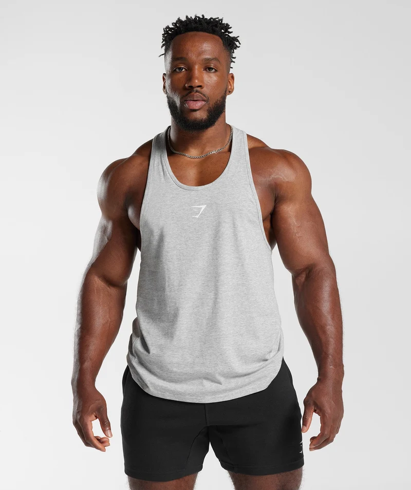Gymshark Critical Stringer - Light Grey Core Marl