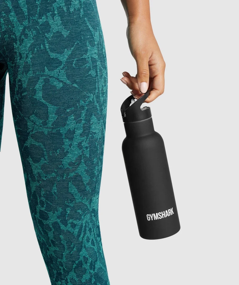 Gymshark 500ml Straw Flask - Black