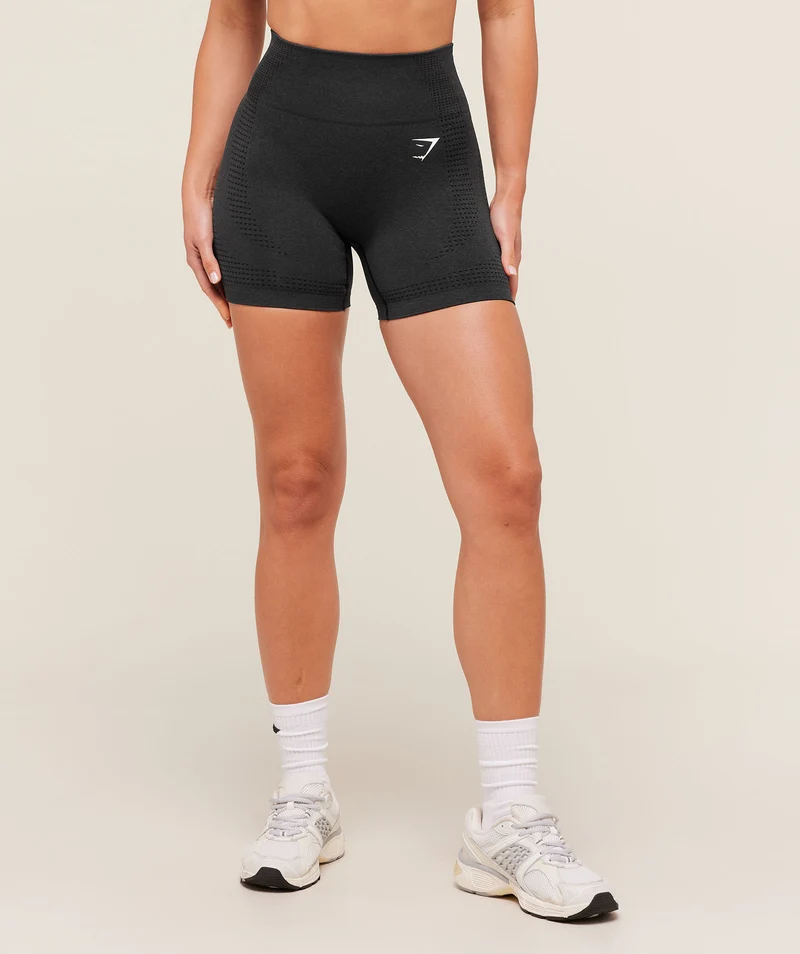 Gymshark Vital Seamless 2.0 Shorts - Black Marl