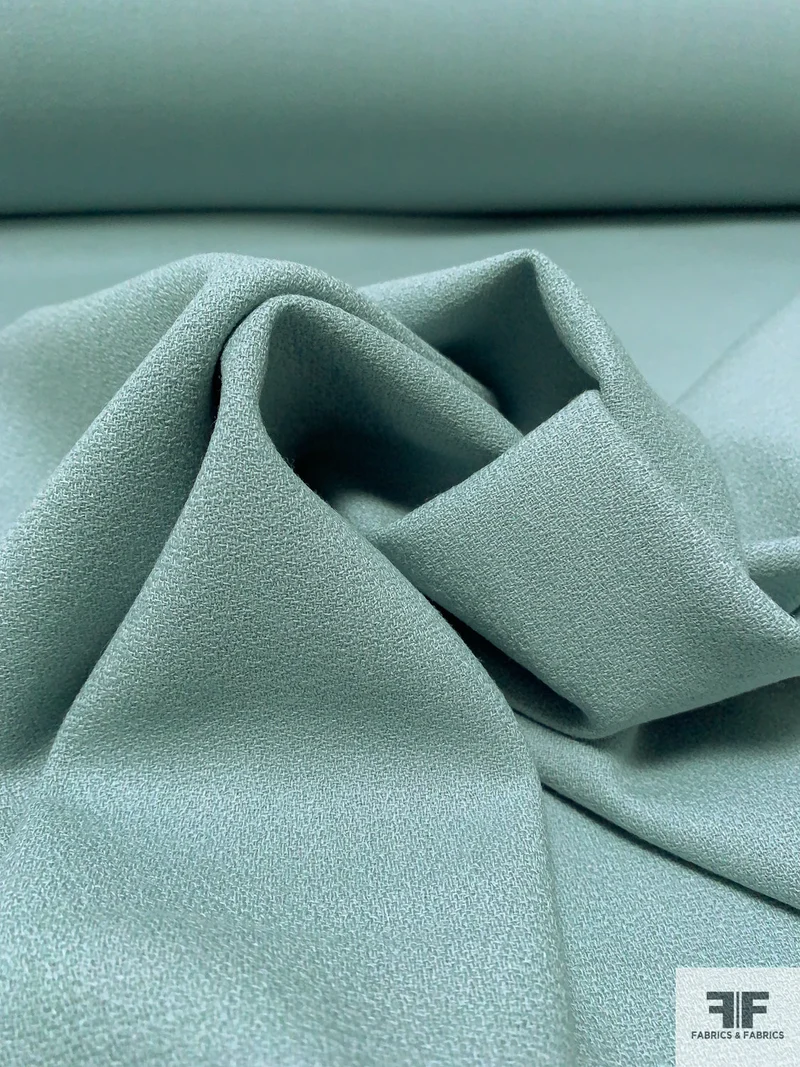 Solid Wool Crepe - Muted Mint