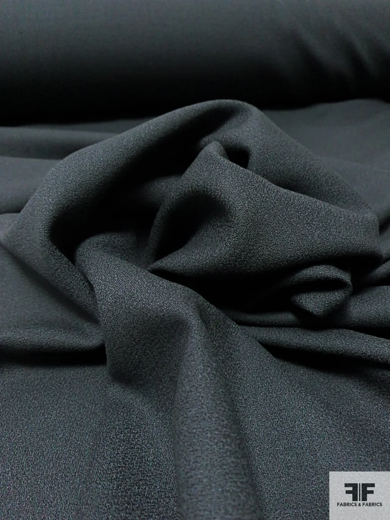 Solid Wool Crepe - Dark Grey
