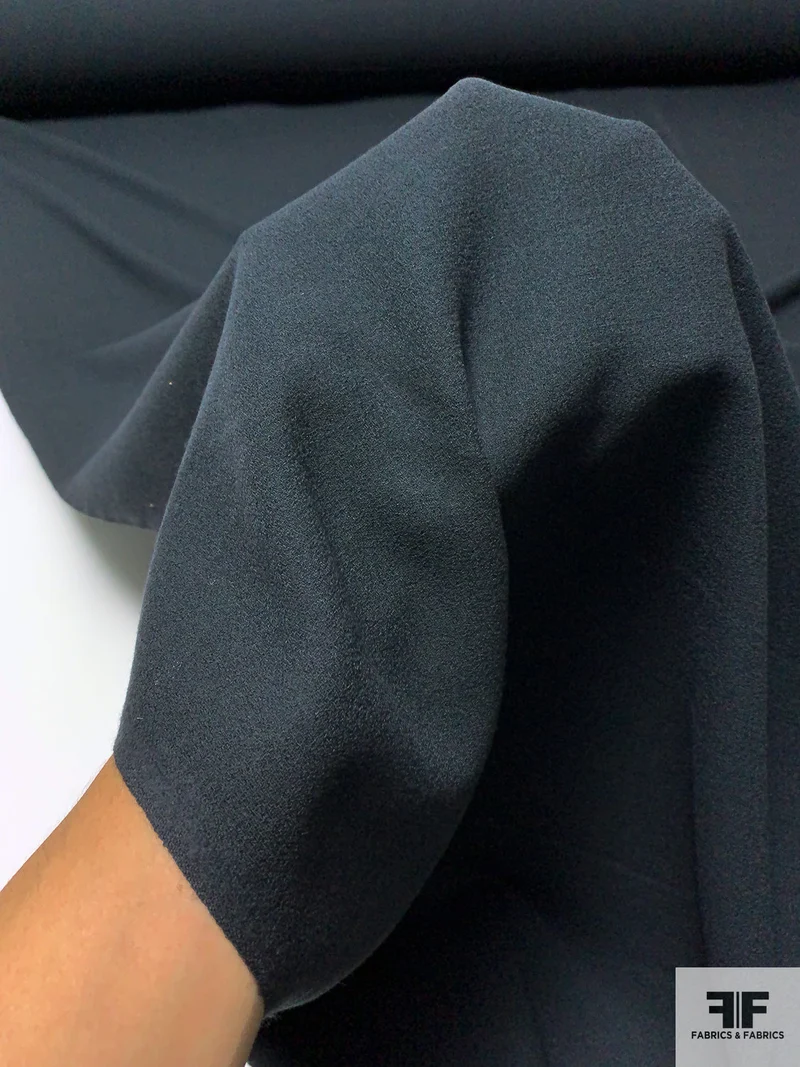 Solid Wool Crepe - Dark Grey