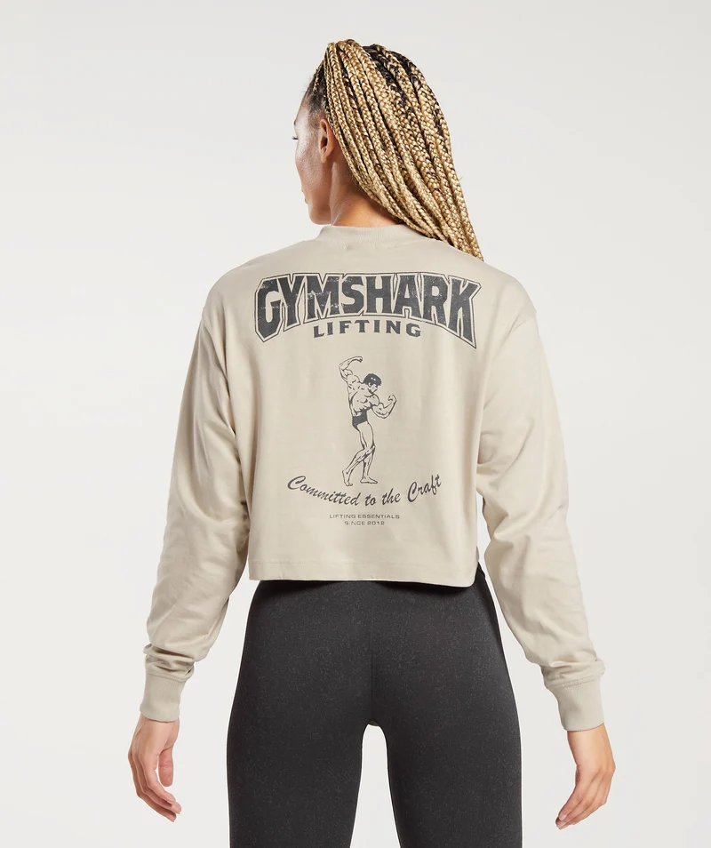 Gymshark Committed To The Craft Long Sleeve Top - Brown