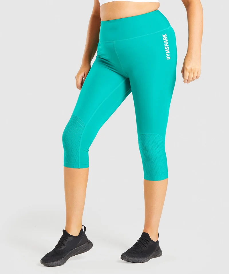Gymshark Pulse Cropped Leggings - Green