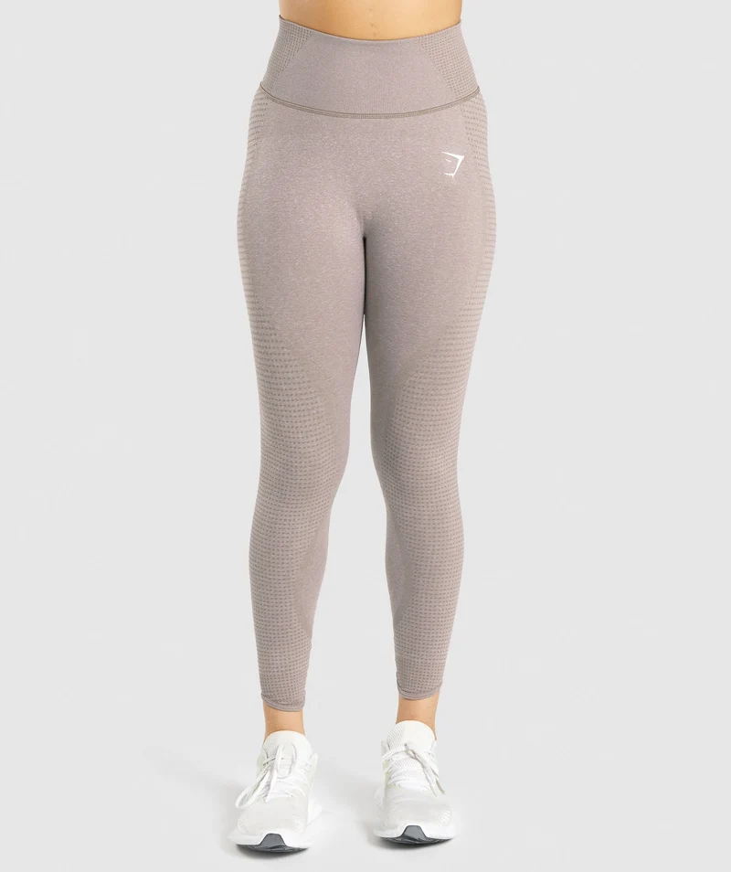 DNU - Gymshark Vital Rise Seamless Leggings - Taupe Marl
