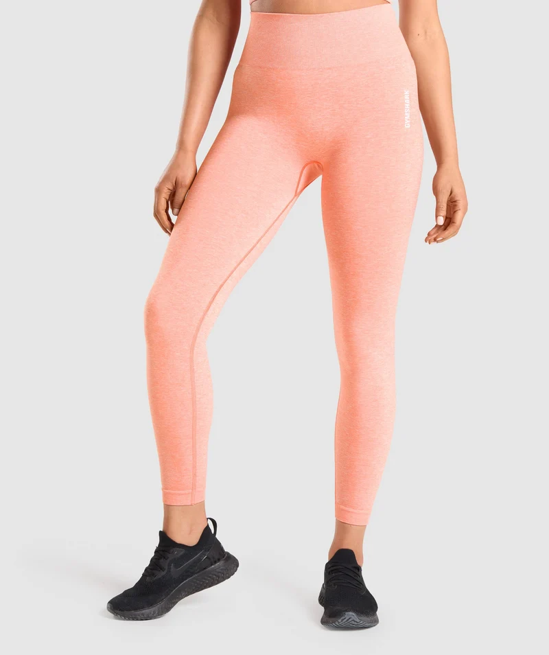 Gymshark Adapt Marl Seamless Leggings - Orange