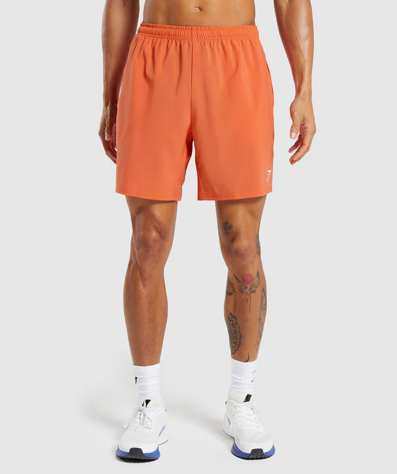 Gymshark Arrival 7" Shorts - Ignite Orange