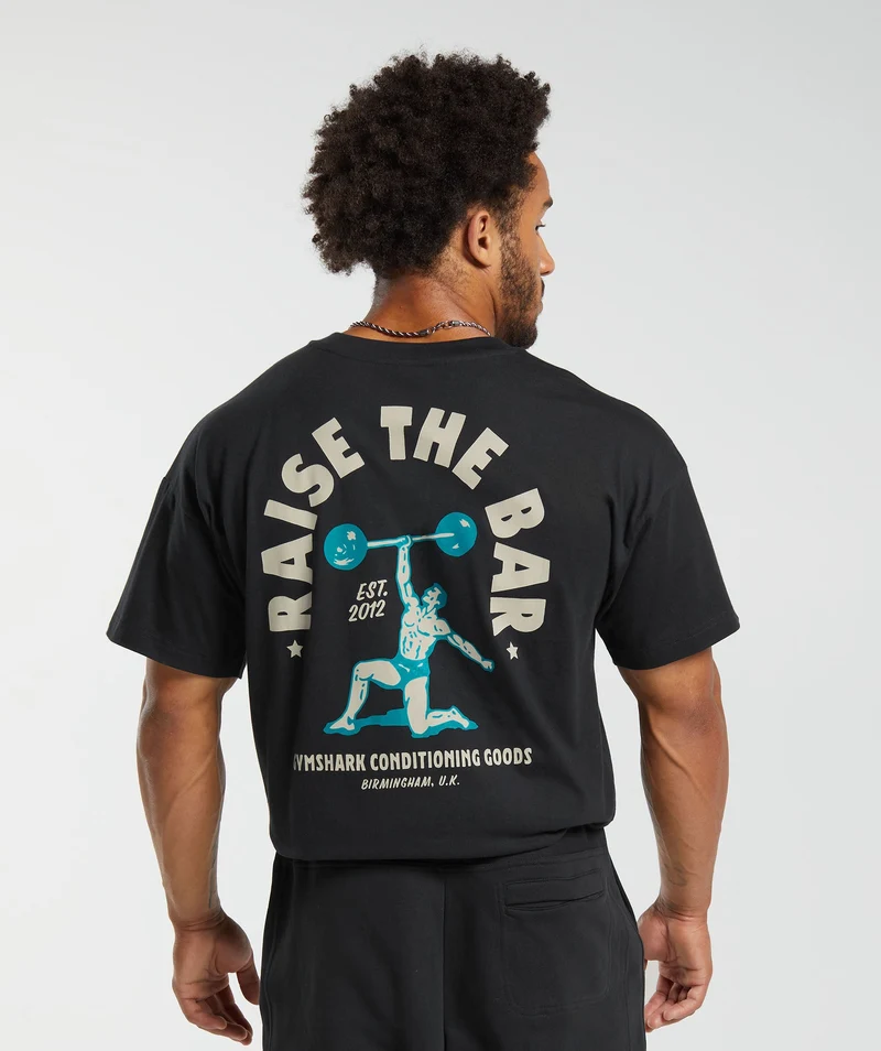 Gymshark Raise the Bar T-Shirt - Black