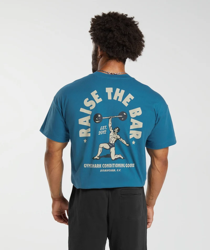 Gymshark Raise the Bar T-Shirt - Core Blue